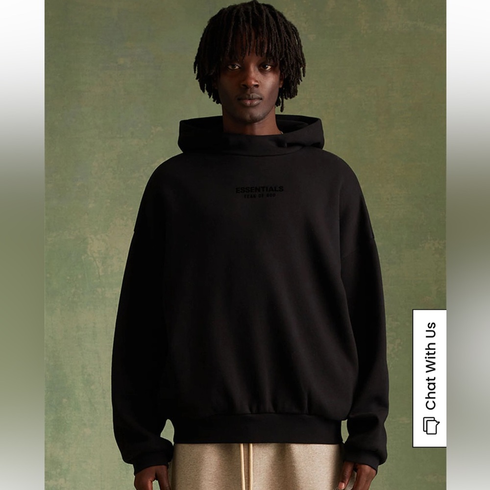 Essentials Fear of God Black Hoodie